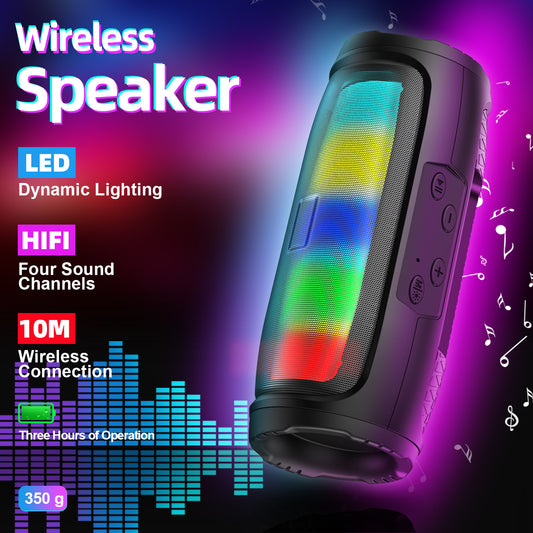 Wireless Speaker 800mAh Battery, Booming Bass, Includes Charging & Aux Cables, Compatible with Smartphones/Tablets/TV, Rechargeable Wireless Speaker, Wireless Speakers, Loud Stereo