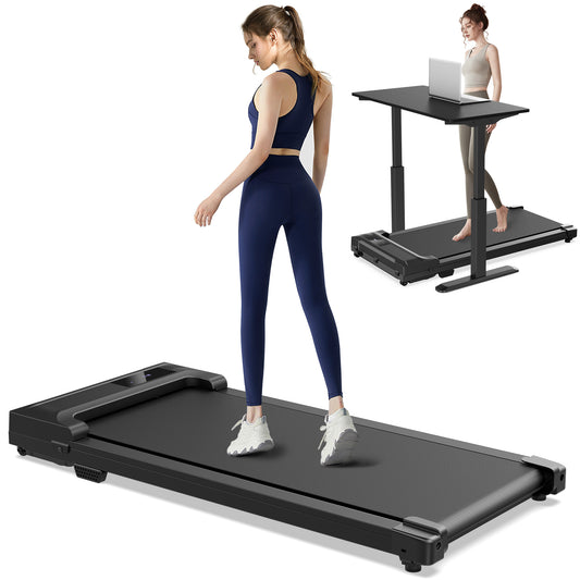 Walking Pad Treadmill for Home - 2.5HP Under Desk Treadmills Mini Portable Walking Running Machine Ultra Slim Compact Motorized Electric Treadmill with Adjustable Speed Remote Control & LED Display