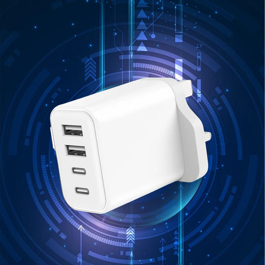 40W USB C Charger Plug for iPhone 15 14 13 12 11 Pro Max SE XS XR 8 Plus, Pad, Galaxy, Tablet, 4-Port Fast Multi UK USBC Charging Adaptor Type C PD Power Wall Adapter