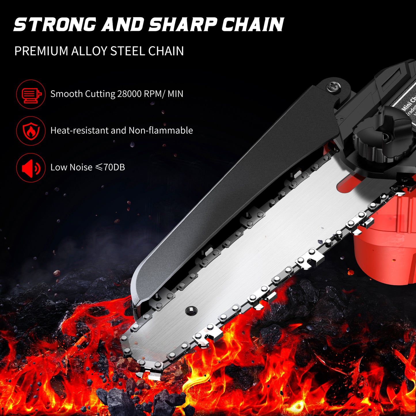 Ginarelo Cordless Mini Chainsaw Battery Small - Chainsaws Chain Saws Handheld Lightweight Outdoor Power Tools for Cutting Trees Pruning Branch Cutter 6 Inch 2 Batteries with Charger Rotorazer